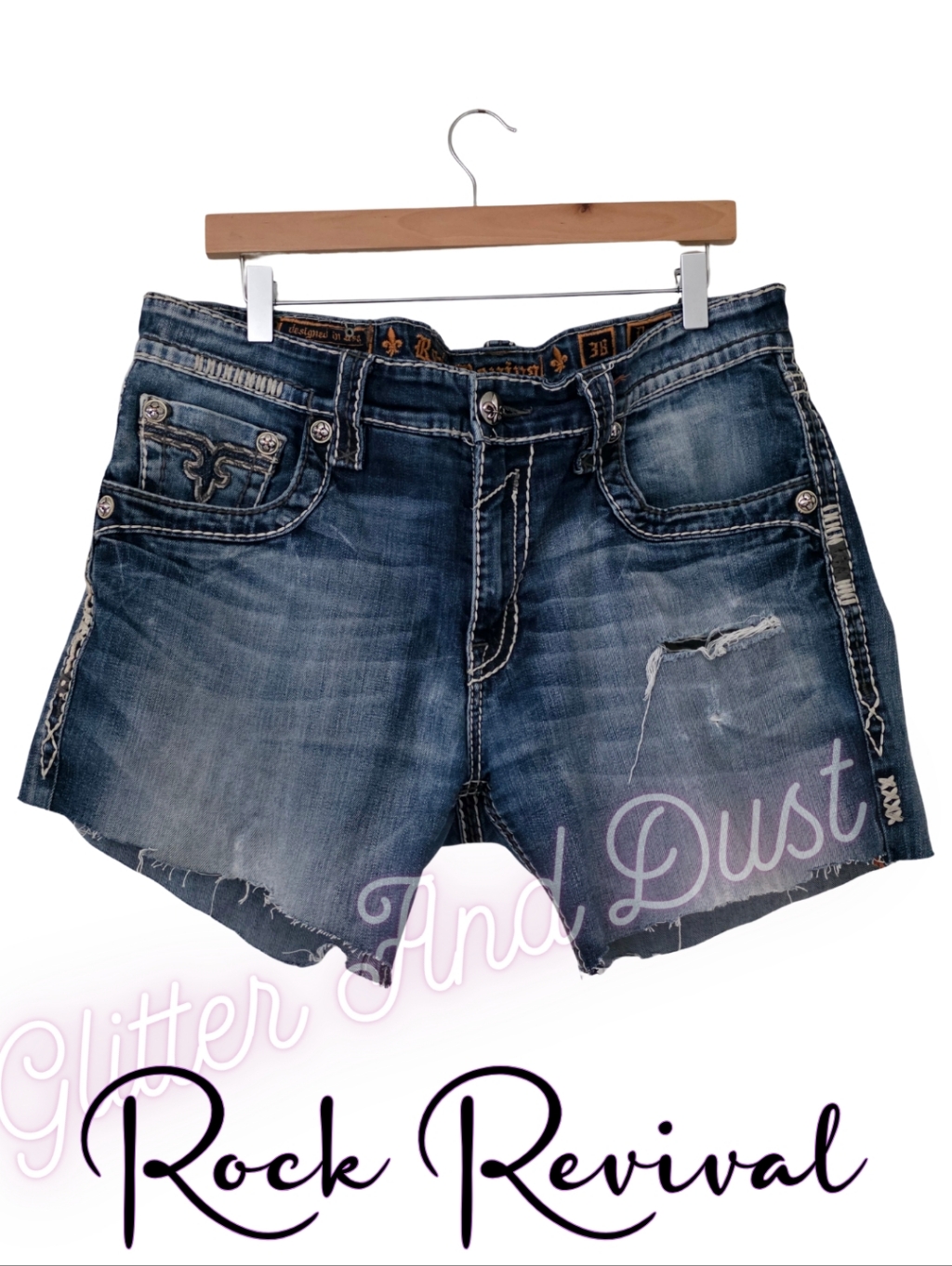 Rock Revival Destin Cut Off Denim Shorts